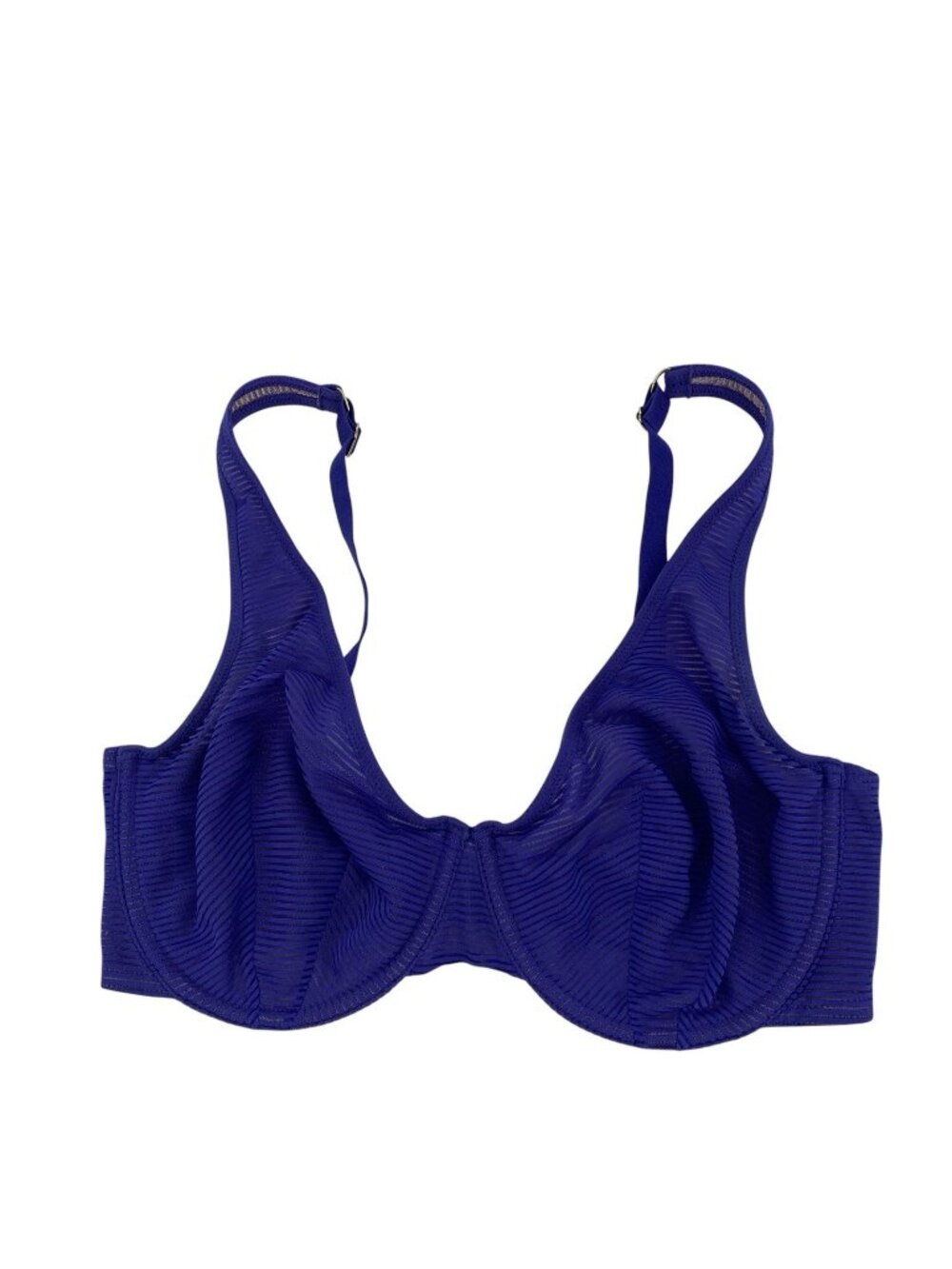 Thirdlove Women's Size 34D 1/2 Unlined Shadow Striped Scoop Bra Purple